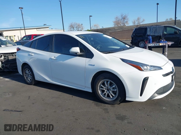 2021 Toyota Prius L Eco with VIN JTDKAMFU0M3149875, listed as a IAAI auction lot 41966010 with 99,542 mi miles. Bid and sale history available at carsss.com. Image 14.