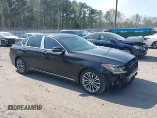 2015 Hyundai Genesis 3.8L with VIN KMHGN4JE7FU089628, listed as a IAAI auction lot 41909334 with 212,262 mi miles. Bid and sale history available at carsss.com. Image 1.