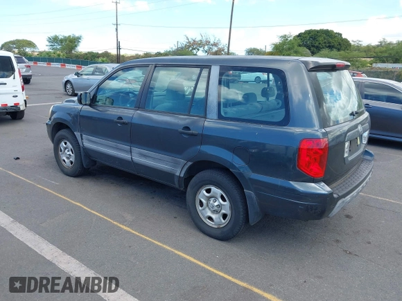 2004 Honda Pilot LX with VIN 2HKYF18114H591405, listed as a IAAI auction lot 42386073 with 71,295 mi miles and . Bid and sale history available at DreamBid. Image 3.