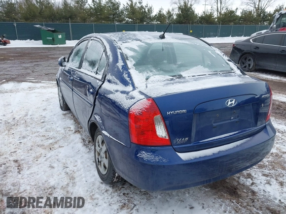 2007 Hyundai Accent GLS with VIN KMHCN46C17U103319, listed as a IAAI auction lot 41620787 with 65,291 mi miles. Bid and sale history available at carsss.com. Image 3.