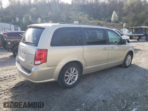 2014 Dodge Grand Caravan SXT with VIN 2C4RDGCG3ER347350, listed as a Copart auction lot 50575985 with 111,078 mi miles and Salvage Title. Bid and sale history available at DreamBid. Image 3.