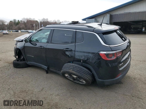 2020 Jeep Compass Limited with VIN 3C4NJDCB6LT154078, listed as a Copart auction lot 51684895 with 44,350 mi miles and Salvage Title. Bid and sale history available at carsss.com. Image 2.