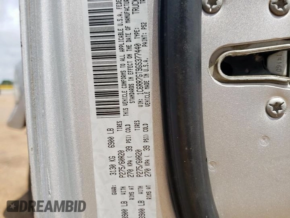 2016 Ram 1500 Big Horn with VIN 1C6RR7GT9GS377440, listed as a Copart auction lot 63812785 with 285,198 mi miles and Salvage title. Bid and sale history available at DreamBid. Image 12.