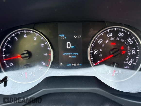 2019 Toyota RAV4 LE with VIN JTMF1RFV4KD030550, listed as a Copart auction lot 55537415 with 92,319 mi miles and Clean Title. Bid and sale history available at DreamBid. Image 8.
