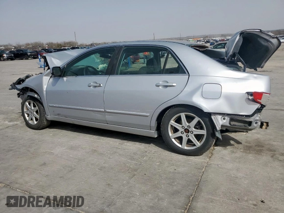 2003 Honda Accord EX z VIN 1HGCM66573A035688, wystawiony jako Copart lot #48033455 z przebiegiem Nie podano mil oraz Szkoda całkowita • Salvage title. Historia ofert i sprzedaży dostępna na DreamBid. Obrazek 2.