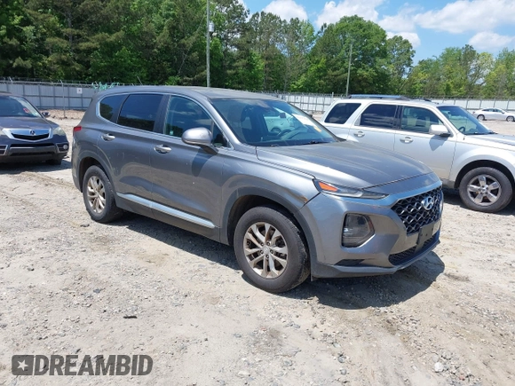 2019 Hyundai Santa Fe SE with VIN 5NMS23AD3KH083786, listed as a IAAI auction lot 42196828 with Not Provided miles and . Bid and sale history available at DreamBid. Image 1.