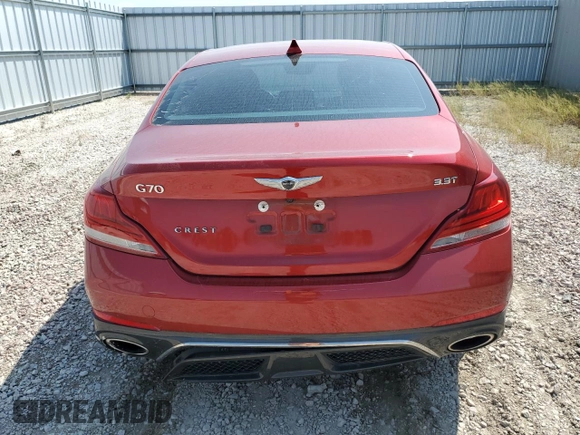 2020 Genesis G70 3.3T with VIN KMTG54LE0LU056422, listed as a Copart auction lot 71549144 with 46,683 mi miles and Non Repairable. Bid and sale history available at DreamBid. Image 6.
