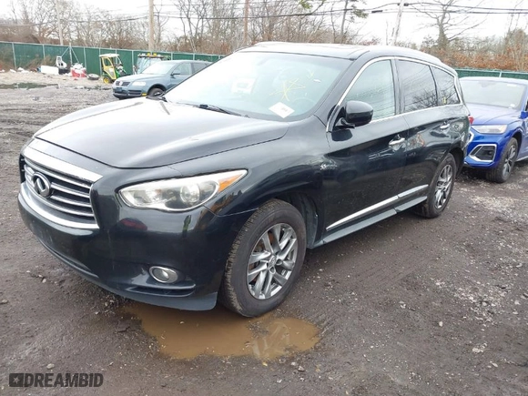 2015 Infiniti QX60 with VIN 5N1AL0MM6FC523177, listed as a IAAI auction lot 41735003 with 250,685 mi miles. Bid and sale history available at carsss.com. Image 2.