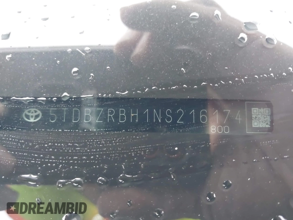 2022 Toyota Highlander LE z VIN 5TDBZRBH1NS216174, wystawiony jako IAAI lot #41903427 z przebiegiem 68 671 mil mil oraz . Historia ofert i sprzedaży dostępna na DreamBid. Obrazek 9.