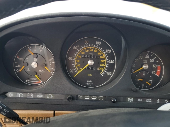 1989 Mercedes-Benz 560 Series 560SL with VIN WDBBA48D7KA100290, listed as a Copart auction lot 85049924 with 88,919 mi miles and Salvage Title. Bid and sale history available at carsss.com. Image 9.