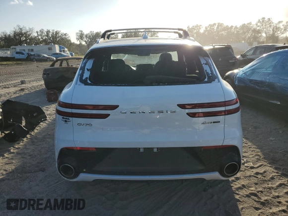 2024 Genesis GV70 Sport with VIN 5NMMCDTC1RH011009, listed as a Copart auction lot 77260974 with 1,672 mi miles and Non Repairable. Bid and sale history available at DreamBid. Image 6.