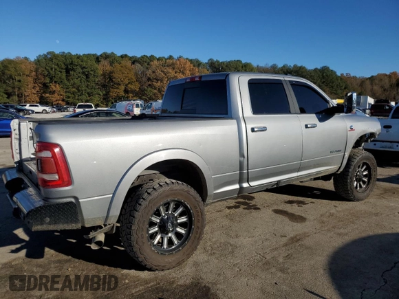 2020 Ram 2500 Laramie with VIN 3C6UR5FLXLG266753, listed as a Copart auction lot 83975174 with 127,732 mi miles and Salvage Title. Bid and sale history available at carsss.com. Image 3.