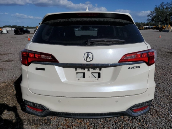2018 Acura RDX w/Advance Pkg with VIN 5J8TB3H76JL006624, listed as a Copart auction lot 74439454 with 0 mi miles and Salvage Title. Bid and sale history available at carsss.com. Image 6.