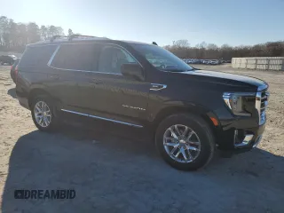 2022 GMC Yukon SLT with VIN 1GKS2BKD1NR148972, listed as a Copart auction lot 45139625 with 25,640 mi miles and Salvage Title. Bid and sale history available at carsss.com. Image 4.