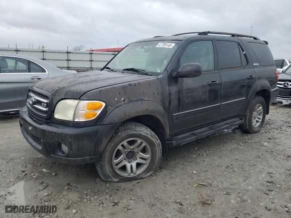 2003 Toyota Sequoia Limited with VIN 5TDBT48AX3S162109, listed as a Copart auction lot 47789145 with 0 mi miles and Clean Title. Bid and sale history available at carsss.com. Image 1.