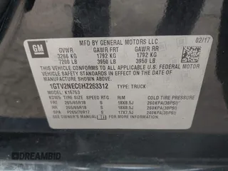 2017 GMC Sierra 1500 SLT z VIN 1GTV2NEC6HZ263312, wystawiony jako IAAI lot #42261269 z przebiegiem 164 282 mil mil oraz . Historia ofert i sprzedaży dostępna na DreamBid. Obrazek 9.