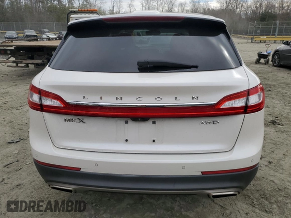 2016 Lincoln MKX Reserve with VIN 2LMTJ8LR1GBL66917, listed as a Copart auction lot 46974925 with 111,994 mi miles and Salvage Title. Bid and sale history available at carsss.com. Image 6.
