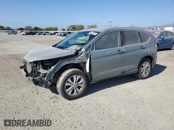 2012 Honda CR-V EX-L with VIN JHLRM3H70CC003243, listed as a Copart auction lot 48320445 with 122,314 mi miles and Salvage Title. Bid and sale history available at carsss.com. Image 1.