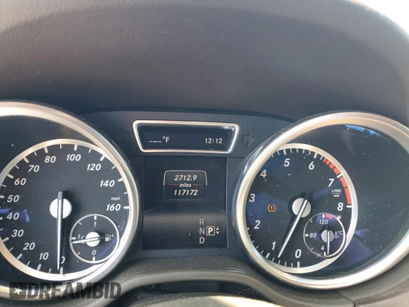 2015 Mercedes-Benz M ML 350 with VIN 4JGDA5JB3FA553624, listed as a Copart auction lot 48252185 with 117,172 mi miles and Salvage Title. Bid and sale history available at carsss.com. Image 9.