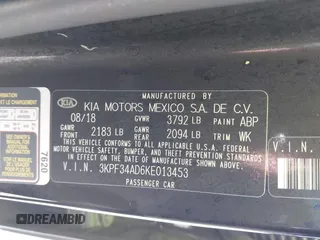 2019 Kia Forte S with VIN 3KPF34AD6KE013453, listed as a IAAI auction lot 41712825 with 131,345 mi miles. Bid and sale history available at carsss.com. Image 9.
