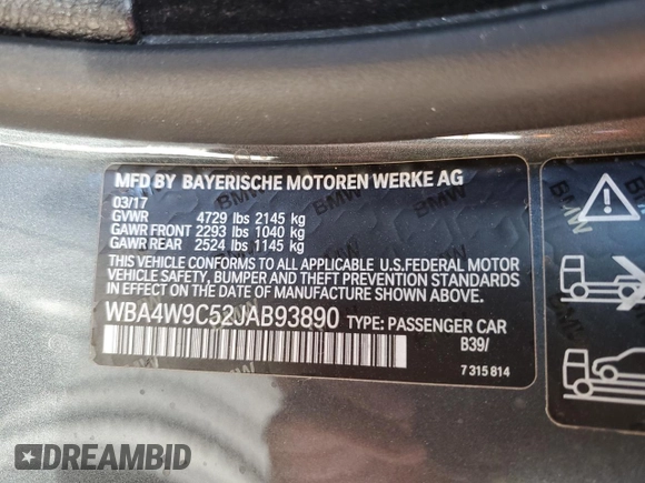 2018 BMW 4 Series 440i xDrive z VIN WBA4W9C52JAB93890, wystawiony jako Copart lot #45213155 z przebiegiem 109 064 mil mil oraz Szkoda całkowita • Salvage title. Historia ofert i sprzedaży dostępna na DreamBid. Obrazek 12.