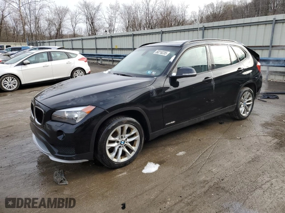 2015 BMW X1 xDrive28i with VIN WBAVL1C50FVY28343, listed as a Copart auction lot 50218235 with 109,209 mi miles and Salvage Title. Bid and sale history available at carsss.com. Image 1.