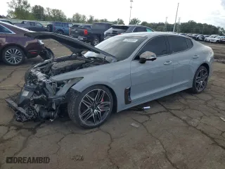 2023 Kia Stinger GT2 with VIN KNAE55LC1P6134059, listed as a Copart auction lot 72999604 with 36,679 mi miles and Salvage Title. Bid and sale history available at carsss.com. Image 1.