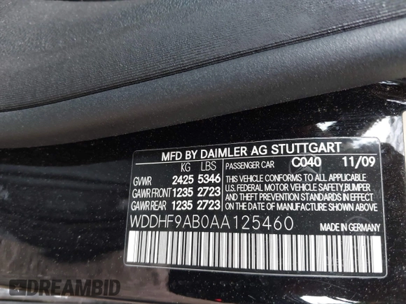 2010 Mercedes-Benz E 550 Luxury с VIN WDDHF9AB0AA125460, выставлен на аукционе IAAI как лот 42435400 с пробегом 120 925 миль миль и . История ставок и продаж доступна на DreamBid. Изображение 9.