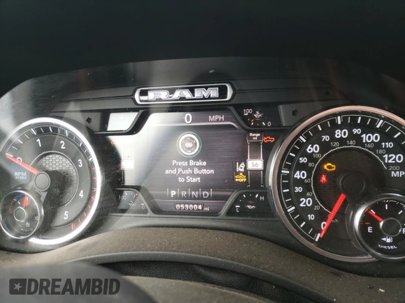 2021 Ram 2500 Laramie with VIN 3C6UR5KL7MG543611, listed as a Copart auction lot 42820715 with 53,004 mi miles and Salvage title. Bid and sale history available at DreamBid. Image 9.