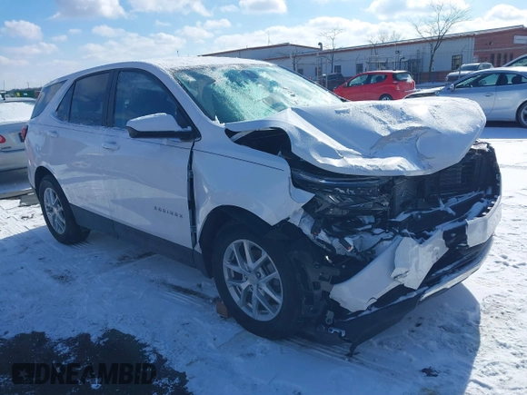 2024 Chevrolet Equinox LT with VIN 3GNAXKEG7RL224133, listed as a IAAI auction lot 41544497 with 9,494 mi miles. Bid and sale history available at carsss.com. Image 1.