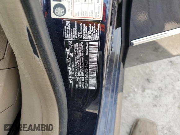 2011 Mercedes-Benz E 350 Luxury with VIN WDDHF8HB8BA346757, listed as a Copart auction lot 60287095 with 112,616 mi miles and Salvage title. Bid and sale history available at DreamBid. Image 12.