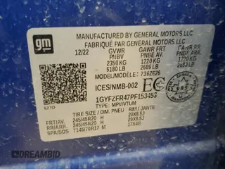2023 Cadillac XT4 AWD Sport z VIN 1GYFZFR47PF153453, wystawiony jako Copart lot #56988695 z przebiegiem 67 533 mil mil oraz Szkody całkowita. Historia ofert i sprzedaży dostępna na DreamBid. Obrazek 13.