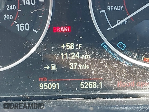 2013 BMW 3 Series 328i with VIN WBA3A5G59DNP25529, listed as a IAAI auction lot 41826295 with 95,091 mi miles. Bid and sale history available at carsss.com. Image 15.