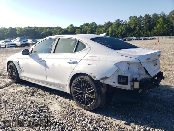 2019 Genesis G70 Advanced z VIN KMTG34LA2KU030129, wystawiony jako Copart lot #55584135 z przebiegiem 123 718 mil mil oraz Szkoda całkowita • Salvage title. Historia ofert i sprzedaży dostępna na DreamBid. Obrazek 2.