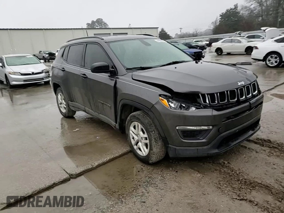 2018 Jeep Compass Sport with VIN 3C4NJCABXJT204510, listed as a Copart auction lot 44560695 with 100,927 mi miles and Salvage Title. Bid and sale history available at carsss.com. Image 11.