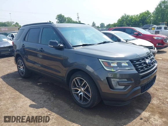 2017 Ford Explorer Sport z VIN 1FM5K8GT7HGB59563, wystawiony jako IAAI lot #42491656 z przebiegiem 90 622 mil mil oraz . Historia ofert i sprzedaży dostępna na DreamBid. Obrazek 1.