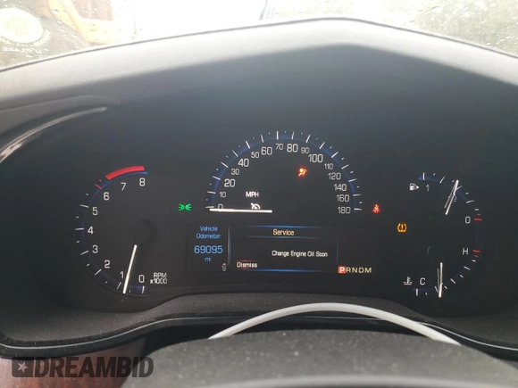 2016 Cadillac CTS V-Sport RWD with VIN 1G6AU5S88G0105245, listed as a Copart auction lot 49976395 with 69,095 mi miles and Salvage Title. Bid and sale history available at DreamBid. Image 9.