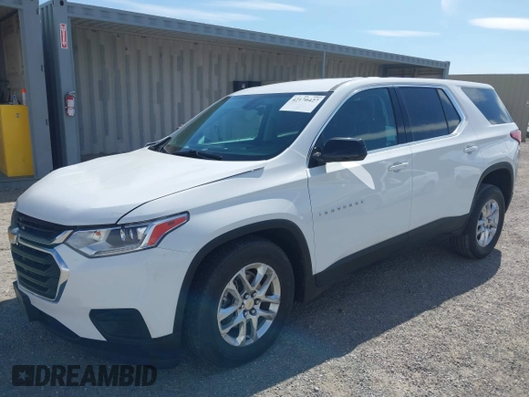 2020 Chevrolet Traverse LS with VIN 1GNERFKW0LJ303818, listed as a IAAI auction lot 42170427 with 67,517 mi miles and . Bid and sale history available at DreamBid. Image 18.