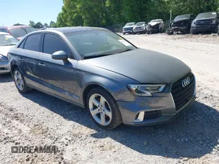 2018 Audi A3 Sedan Premium with VIN WAUAUGFF3J1044466, listed as a IAAI auction lot 41444684 with 47,327 mi miles. Bid and sale history available at carsss.com. Image 1.