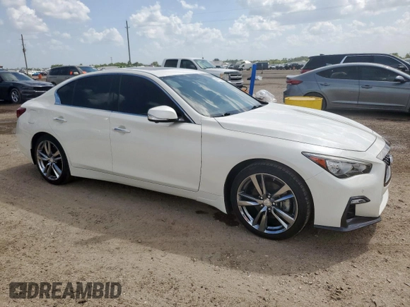 2021 Infiniti Q50 Signature Edition z VIN JN1EV7CP6MM706805, wystawiony jako Copart lot #64873545 z przebiegiem 19 038 mil mil oraz Czysty tytuł • Clean title. Historia ofert i sprzedaży dostępna na DreamBid. Obrazek 4.