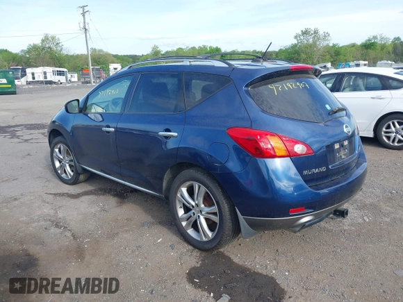 2009 Nissan Murano S with VIN JN8AZ18WX9W160247, listed as a IAAI auction lot 42142907 with 186,702 mi miles and . Bid and sale history available at carsss.com. Image 3.