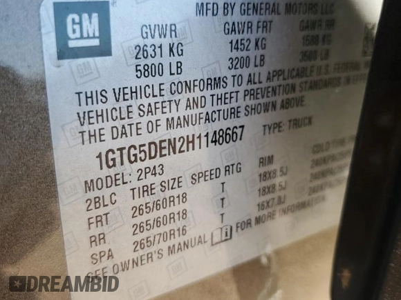 2017 GMC Canyon 2WD SLT z VIN 1GTG5DEN2H1148667, wystawiony jako Copart lot #54824735 z przebiegiem 36 861 mil mil oraz Szkody całkowita. Historia ofert i sprzedaży dostępna na DreamBid. Obrazek 12.