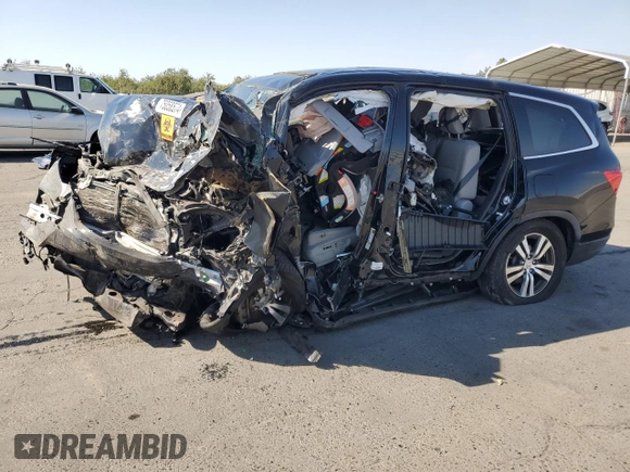 2016 Honda Pilot EX-L with VIN 5FNYF5H79GB043134, listed as a Copart auction lot 75058574 with Not Provided miles and Salvage Title. Bid and sale history available at DreamBid. Image 1.