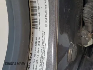 2016 Maserati Ghibli S Q4 z VIN ZAM57RTA8G1173582, wystawiony jako Copart lot #56072145 z przebiegiem Nie podano mil oraz Szkody całkowita. Historia ofert i sprzedaży dostępna na DreamBid. Obrazek 12.