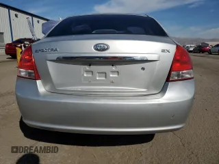 2008 Kia Spectra EX with VIN KNAFE122185498723, listed as a Copart auction lot 75348554 with 117,950 mi miles and Salvage Title. Bid and sale history available at carsss.com. Image 6.