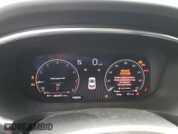 2025 Acura MDX Advance with VIN 5J8YE1H89SL024448, listed as a Copart auction lot 63083325 with 2,697 mi miles and Salvage title. Bid and sale history available at DreamBid. Image 9.