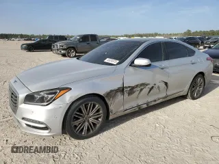 2018 Genesis G80 3.8L z VIN KMHGN4JE3JU237928, wystawiony jako Copart lot #49334975 z przebiegiem 120 225 mil mil oraz Szkody całkowita. Historia ofert i sprzedaży dostępna na DreamBid. Obrazek 1.
