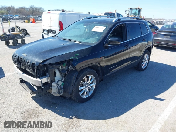 2017 Jeep Cherokee Limited with VIN 1C4PJMDS4HW564127, listed as a IAAI auction lot 41808675 with 144,472 mi miles. Bid and sale history available at carsss.com. Image 2.