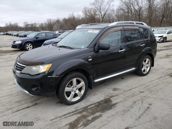 2009 Mitsubishi Outlander XLS with VIN JA4MT41X19Z012382, listed as a Copart auction lot 58723154 with 110,509 mi miles and Salvage Title. Bid and sale history available at carsss.com. Image 1.