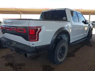 2017 Ford F-150 Raptor with VIN 1FTFW1RG7HFA84244, listed as a IAAI auction lot 42175442 with 123,009 mi miles and . Bid and sale history available at carsss.com. Image 4.